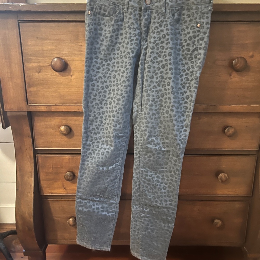 Anthropologie Pilcro Textured Leopard Print Jeans